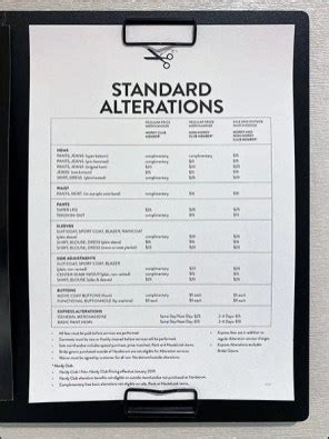 Nordstrom Alteration Prices