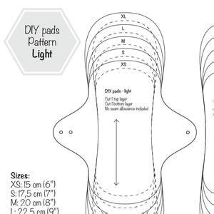 Normal Flow Menstrual Cloth Pads PDF Sewing Pattern