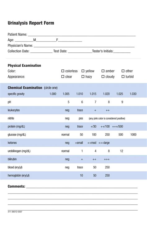 Normal Urine Test Report Sample Form Fill Out and Sign Printable PDF