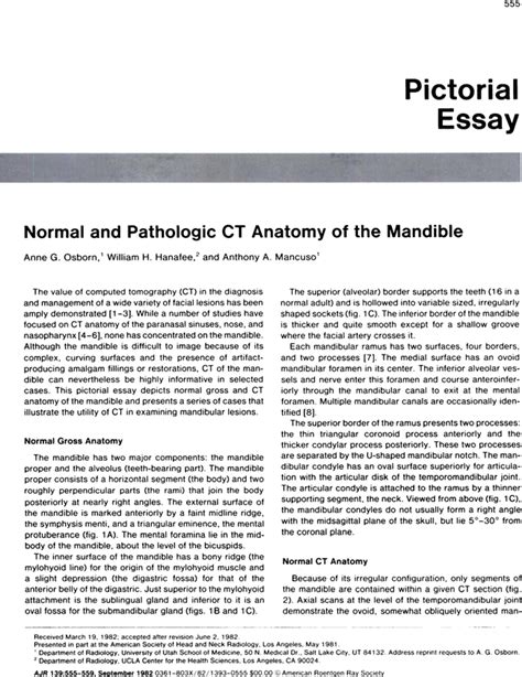 Normal and pathologic CT anatomy of the mandible - PubMed