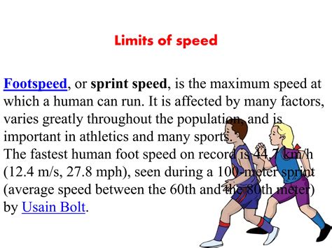 Normal running speed mph.  Footspeed, or sprint speed, is the maximum spee...