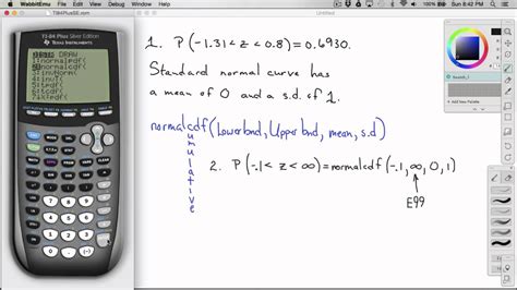 Normalcdf ti84. The NormalCDF function on a TI-83 or TI-84 calculator can be used to find the probability that a normally distributed random variable takes on a value in a certain range.. On a TI-83 or TI-84 calculator, this function uses the following syntax 