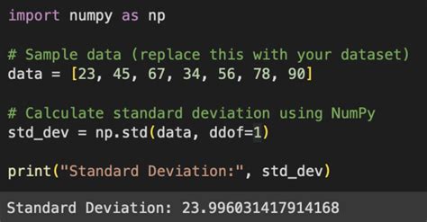 Normalized standard deviation python.  But while I was building my own artifici...