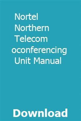 Nortel northern telecom audioconferencing unit manual. - Veto over de lex fori: en andere interessante kanten aan hr 10 december 1976.
