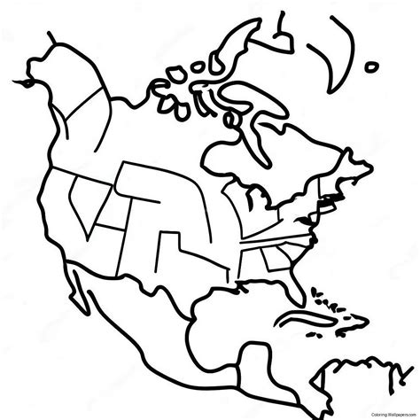 North America Coloring Shee