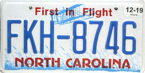 North Carolina First In Flight License Plate - “XRT-1789” - eBay