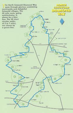 North Cotswold Diamond Way Walking Route