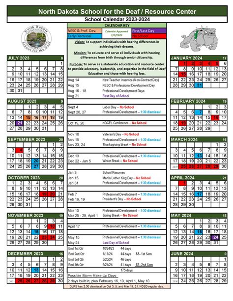 North Dakota - All School Calendar