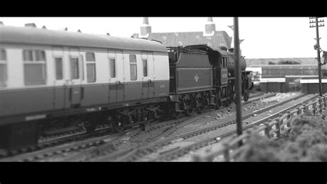 North East model railway - Crab Footplate Ride Monochrome …