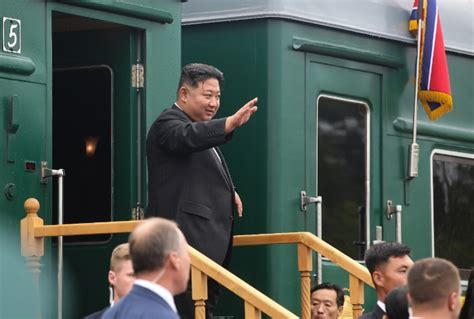North Korean leader Kim Jong Un on his way home after concluding a trip to Russia’s Far East