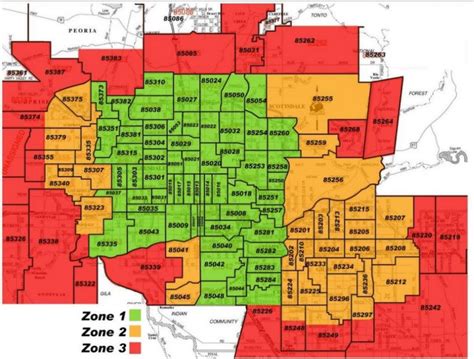 North Phoenix Map Zip Code