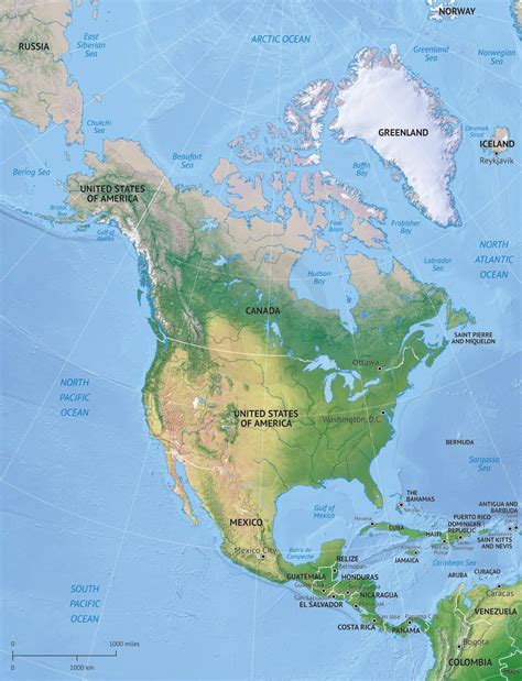 North America is the third largest continent after Asia and Africa, covering nearly 24 million square kilometers. Its boundaries extend from 7°N to 85°N latitude and from 20°W to 179°W longitude. Its northern boundary is approximately 500 kilometers from the North Pole and western boundary is about 10 kilometers from the International Date ...