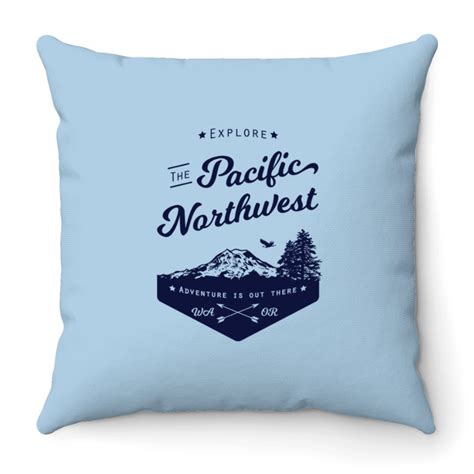 North by Pacific Northwest Throw Pillow by Liz