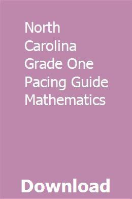 North carolina grade one pacing guide mathematics. - Medical school interviews a practical guide to help you get that place at medical school over 150 questions.
