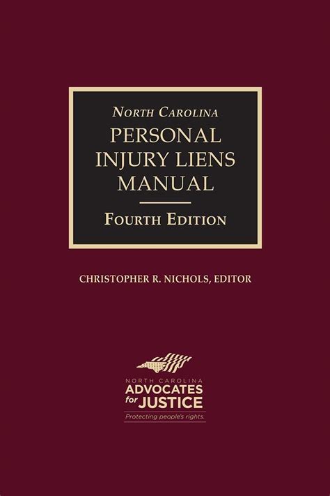 North carolina personal injury liens manual by christopher r nichols. - Pentair manual air relief body assembly.