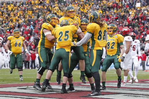 North dakota state university football. The North Dakota State Bison football program represents North Dakota State University in college football at the NCAA Division I Football Championship Subdivision level and competes in the Missouri Valley Football Conference. The Bison play in the 19,000-seat Fargodome located in Fargo. 