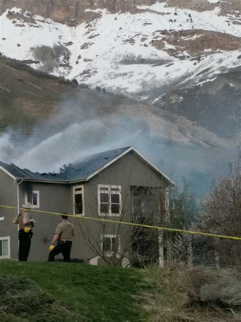 North ogden shooting and house fire. KSL 5 TV was live. Incident in North Ogden . Fire and possible shooting. I heard Husband wife dispute- He shot the wife and exchanged fire with police and hit one police officer then He was shot and killed by police after starting the house on fire. 
