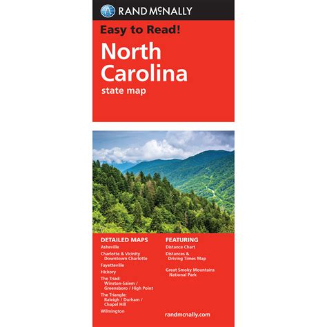 Read Online North Carolina Easy To Read Map By Rand Mcnally And Company