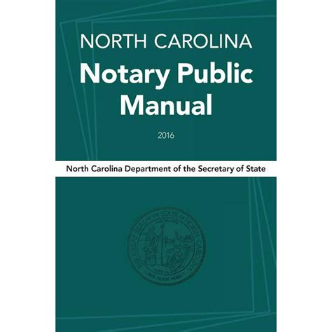 Full Download North Carolina Notary Public Manual 2016 By North Carolina Department Of The