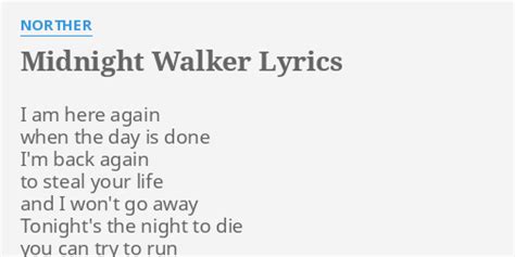 Norther - Midnight Walker Lyrics AZLyrics.com