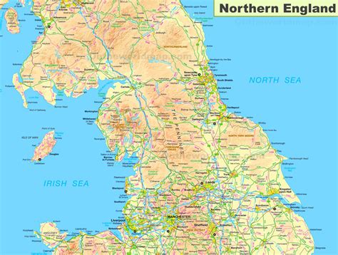 Northern England Map