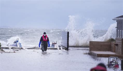 Northern Europe continues to brace for gale-force winds and floods