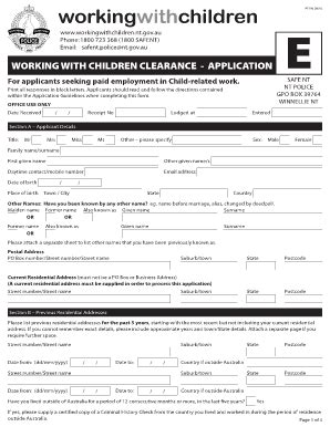 Northern Territory- Working with Children Clearance …