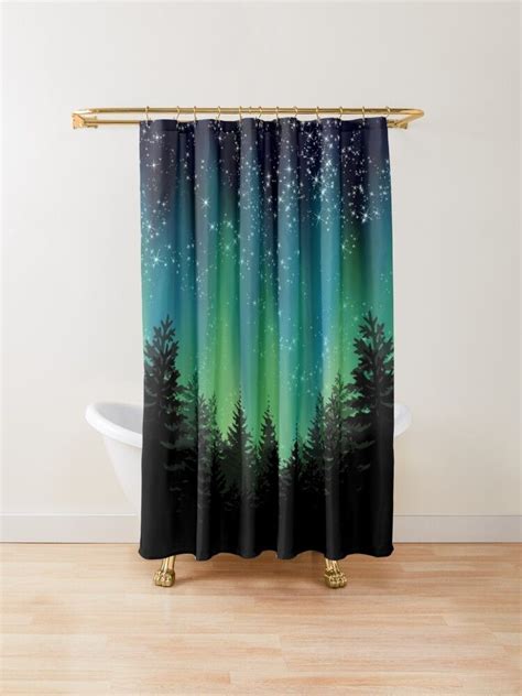 Northern lights Shower Curtains, Bath Mats, & Towels Personalize