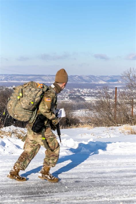 Army ROTC Cadets from Western Illinois University compete in the 3rd Brigade Northern Warfare Challenge, La Crosse, Wis., Feb. 25, 2023. Teams marched 16.7 miles through the cold and snow at ...