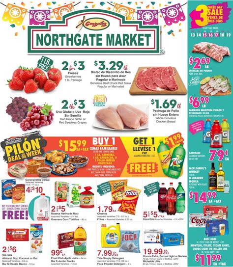 Northgate ad. Valid 03/02 - 03/08/2022 Would you like to have a unique taste of the Mexican products from the Market&rsquo;s shelves? You do not have to go to Mexico to experience all that. But, a visit to the Northgate Market can help quench your quest. The family-owned stores operate at the basic principle of authenticity. Walk-in to any of the Northgate Market stores near … 