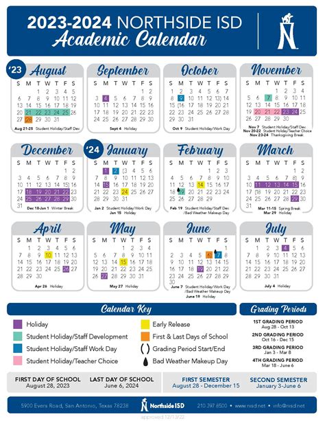 Northside Independent School District 2024-2024 Calendar