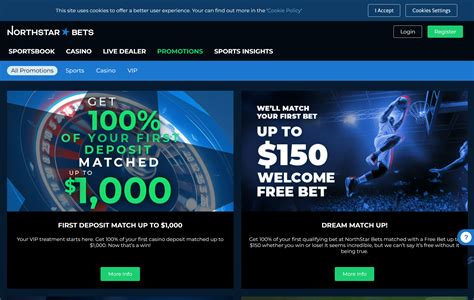 Northstar bets. Register for a new player account via the NorthStar Bets app or at NorthStarBets.ca; Open the Casino tab and make your first cash deposit; Accept the offer via the pop-up; You are instantly credited with a 100% deposit match bonus up to $1,000 