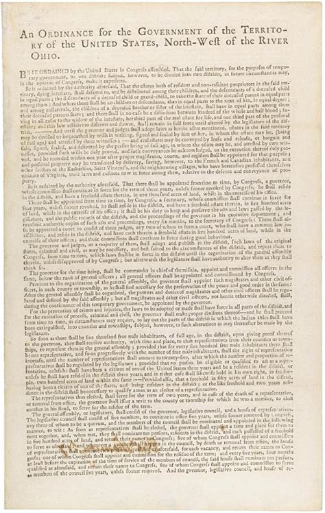 Northwest Ordinance (1787) National Archives Constitution of …