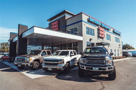 More. 509-774-5909. Spokane Valley, WA. Northwest Motorsport is the largest truck center on the west coast. Lifted Trucks and Diesel Trucks for sale. Chevy, Ford, Dodge trucks for sale in Washington.. 