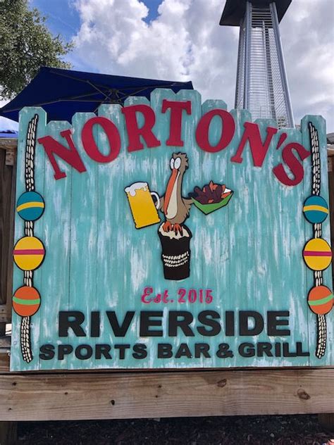 Norton's riverside sports bar & grill. People also liked: Kid Friendly Sport Bars. Best Sports Bars in Dunnellon, FL 34432 - Niko's Neighborhood Bar , Lollygaggers Sports Pub & Grill, Scoreboard, Norton's Riverside Sports Bar & Grill, Beef 'O' Brady's, Hernando Hideaway Sports Bar, Sparrow’s Tavern, Skipper's Whiskey River Saloon, Applebee's Grill + Bar. 