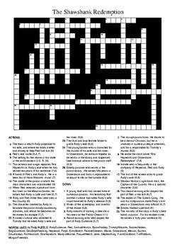 Norton in the shawshank redemption for one crossword clue. The Crossword Solver found 20 answers to "norton in the shawshank redem", 6 letters crossword clue. The Crossword Solver finds answers to classic crosswords and cryptic crossword puzzles. Enter the length or pattern for better results. Click the answer to find similar crossword clues. 