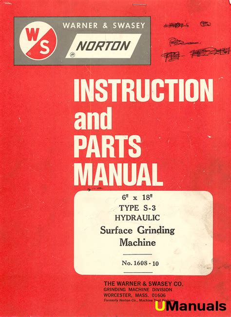 Norton instruction parts manual hydraulic surface grinder 6x18 type s 3. - 73 johnson 65 hp outboard manual.
