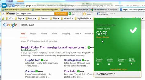 Norton safe web. Norton encourages you to install the Norton toolbar with Norton Safe Web in all your browsers. That means when you search using any popular portal, you see green, orange, red, or gray icons next ... 
