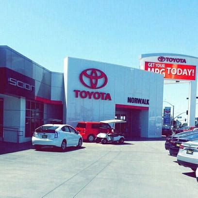 Norwalk toyota california. Mario Figueroa is an Used Car Manager at Norwalk Toyota based in Norwalk, California. ... 2010-present (14 years) Norwalk Toyota and Scion are one of the nations largest parts wholesalers. We have eight delivery trucks servicing the Los Angeles and Orange County areas Monday through Friday with limited local service available on ... 