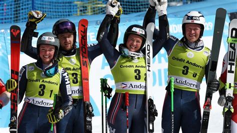 Norwegian skiers edge Switzerland in team event at finals