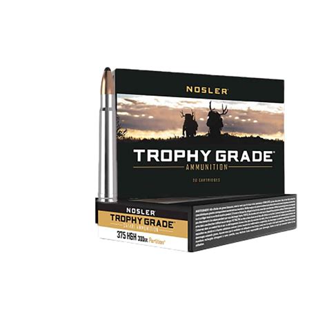 Nosler Trophy Grade 375 H&H Mag 260 gr Partition (PT) 20 Bx