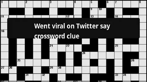 Not Streamed Say Crossword