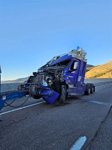 Not a 'peachy' morning after a semi spills fruit all over I-70