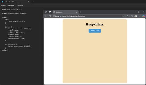 Not defteri ile html yazmak.
