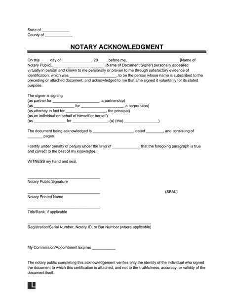 Notarial certificates on loan documents. The "notarial evidence" form is completed separate and part from the NSA's journal entries for the loan documents and sent in with the signed loan documents and other stipulations from the loan signing. ... Acme Direct Funding's loan package contains an additional acknowledgement certificate with instructions for the Notary Signing Agent to ... 