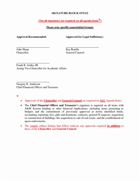 Notary Signature Block Template Letter Example Template