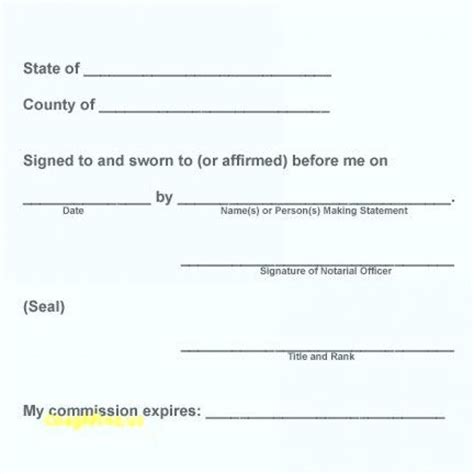 Notary Template For Signature