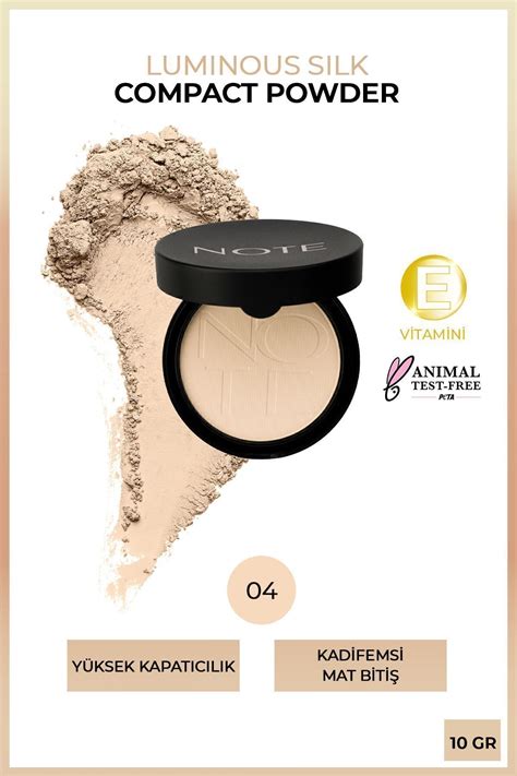 Note Cosmetics Luminous Silk Compact Powder 04 Sand Mat.