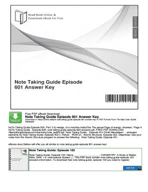 Note Episode Key Taking Guide Answers