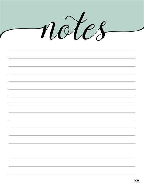 Note Pad Printable